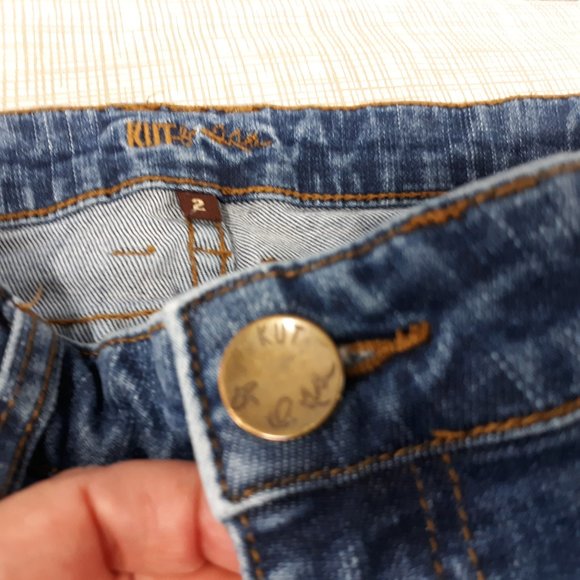 Kut from the Kloth Women's Skinny Jeans Size 2 Distressed Medium Wash Blue Denim - Picture 6 of 12